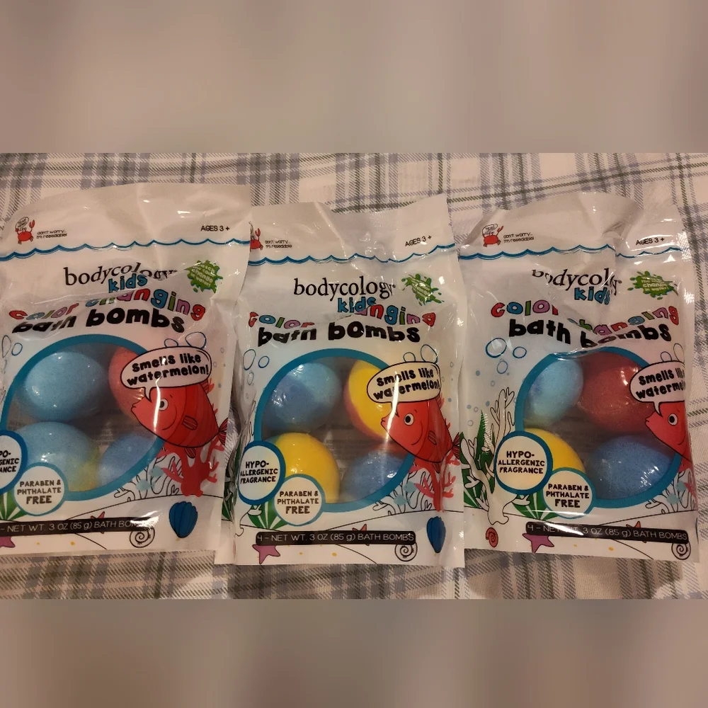 NWT! 3pks- Bodycology Kids Color Changing Bath Bombs Bundle